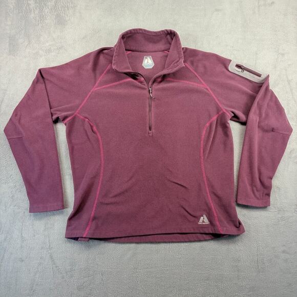 Eddie Bauer Sweaters - Eddie Bauer First Ascent 1/4 Zip Pullover Women's XL Purple Fleece Outdoor Hike